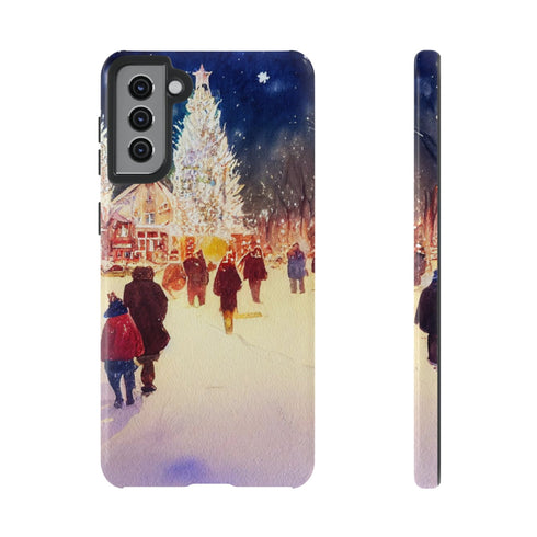 A Christmas Market in Denver Colorado - Impact Resistant Phone Case Samsung Galaxy S21 Plus Glossy